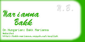 marianna bakk business card